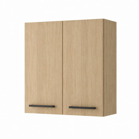 Pensile da cucina a 2 ante rovere chiaro in pannello truciolare nobilitato 60 x 32 x 80 cm